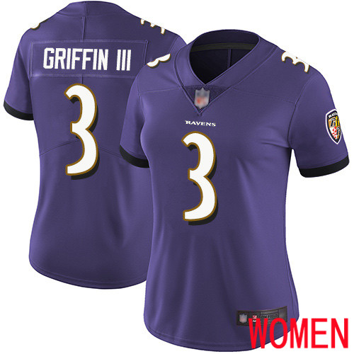 Baltimore Ravens Limited Purple Women Robert Griffin III Home Jersey NFL Football 3 Vapor Untouchable
